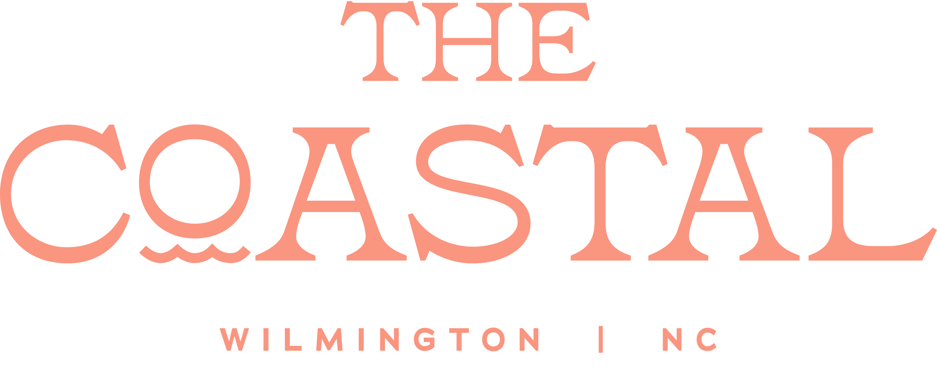 The image is a logo for "The Coastal" located in Wilmington, NC.